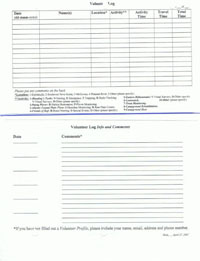 Volunteer Log